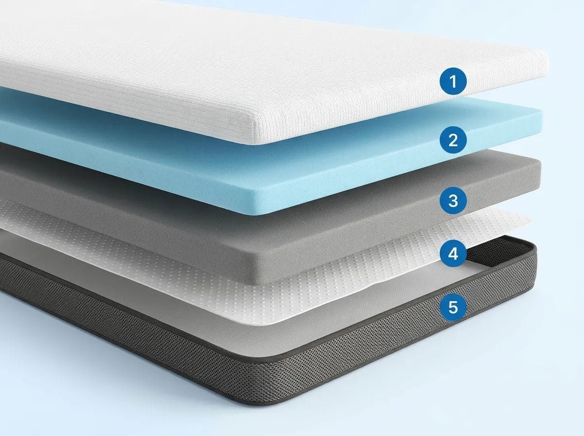 2-in-1 Komfort Topper – fünf Schichten im Detail