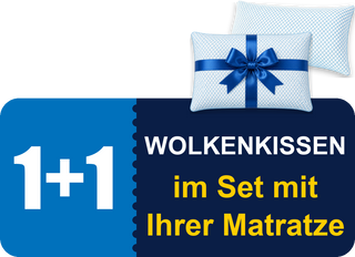 Wolkenkissen 1+1 im Set mit Ihrer Matratze