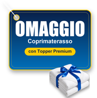 Coprimaterasso in omaggio con il Premium Topper