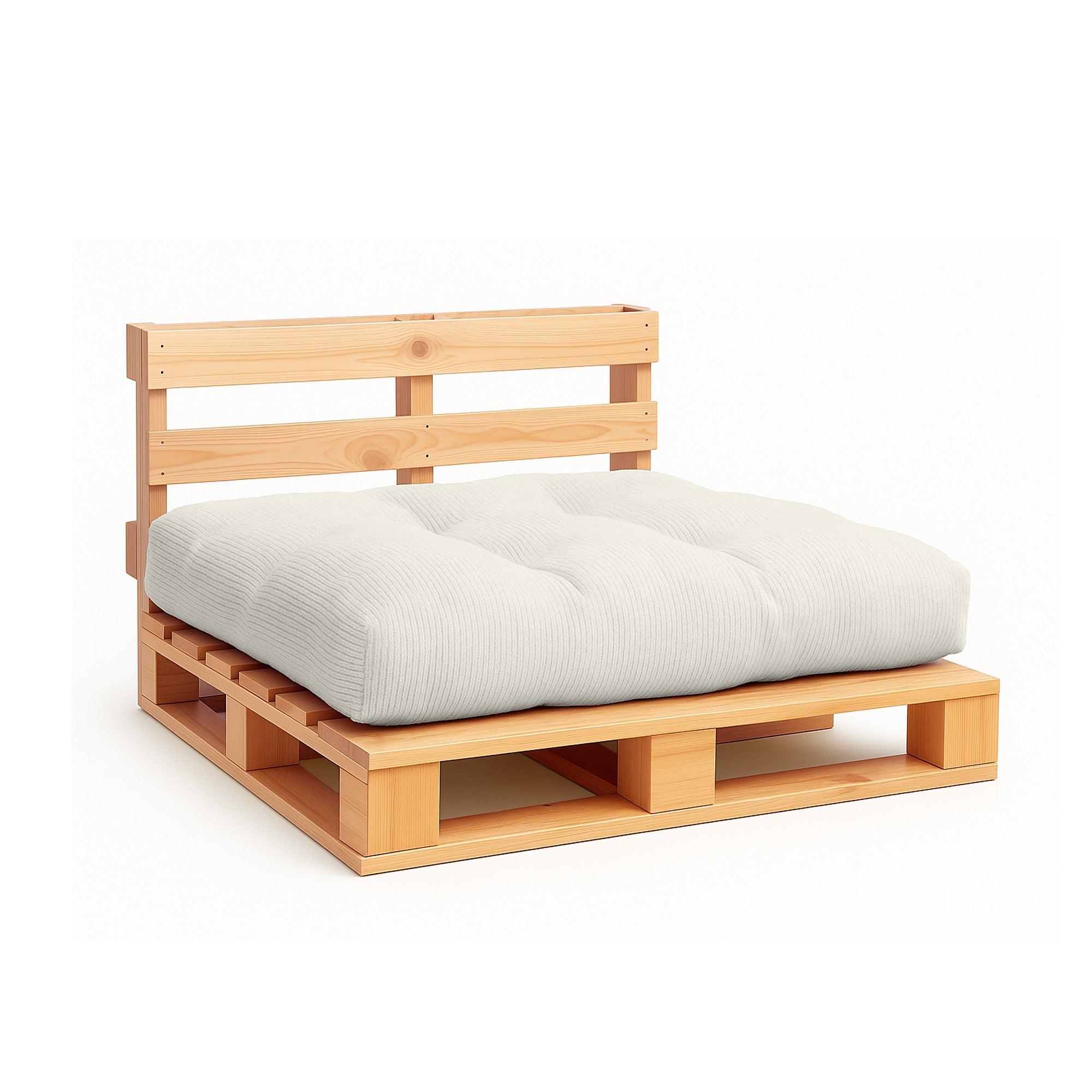 Ensemble de coussins pour palettes en velours côtelé – Coussins de dossier et d'assise pour palettes européennes 