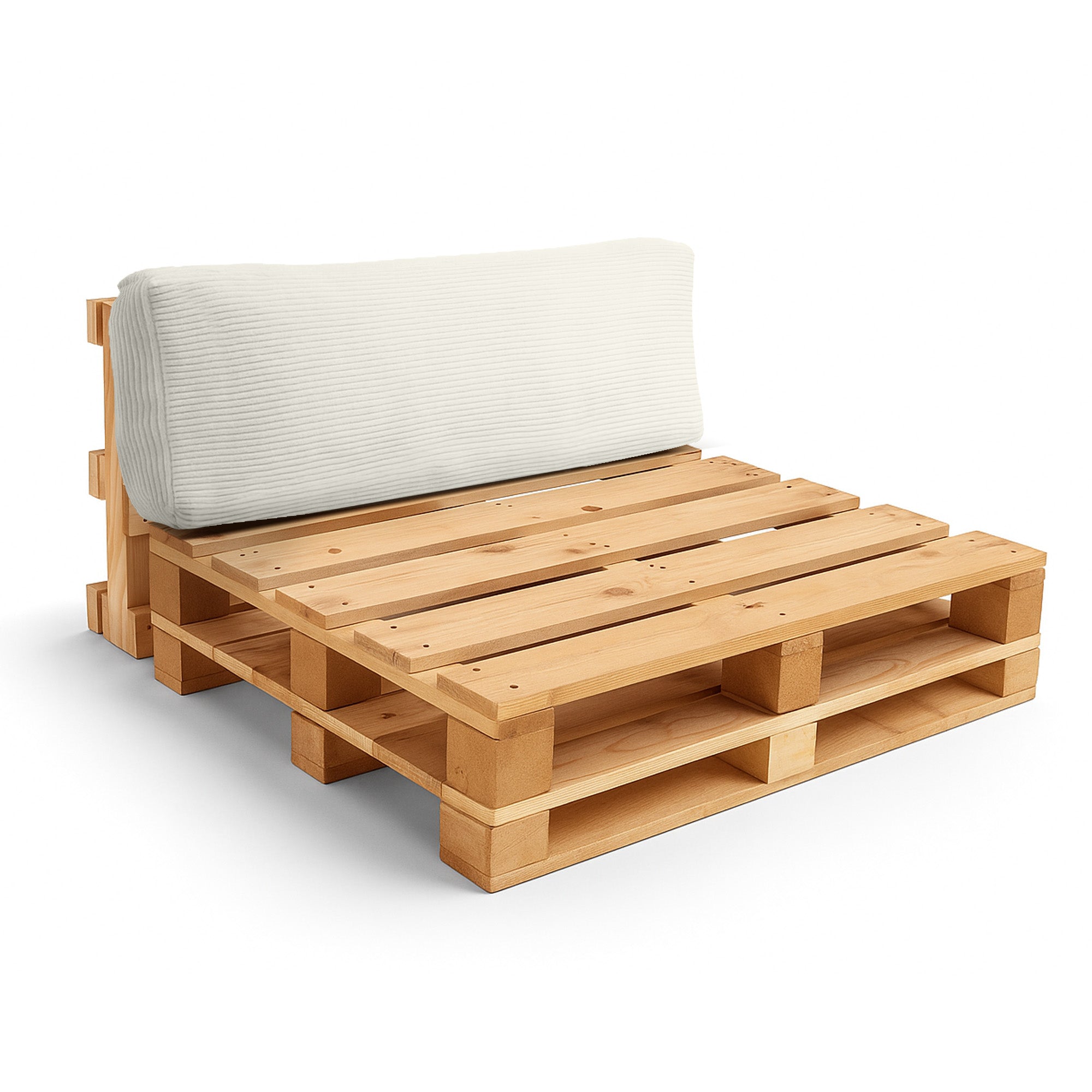 Ensemble de coussins pour palettes en velours côtelé – Coussins de dossier et d'assise pour palettes européennes 