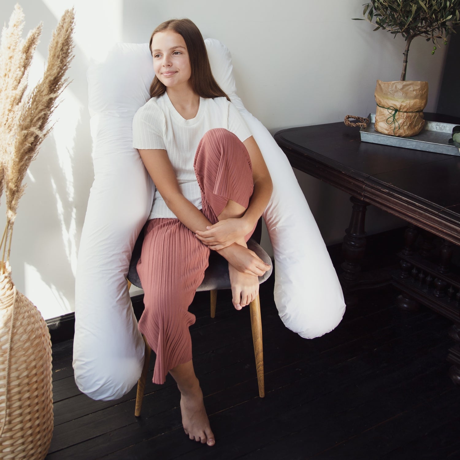 U-vorm zijslaperkussen – Multifunctioneel kussen 