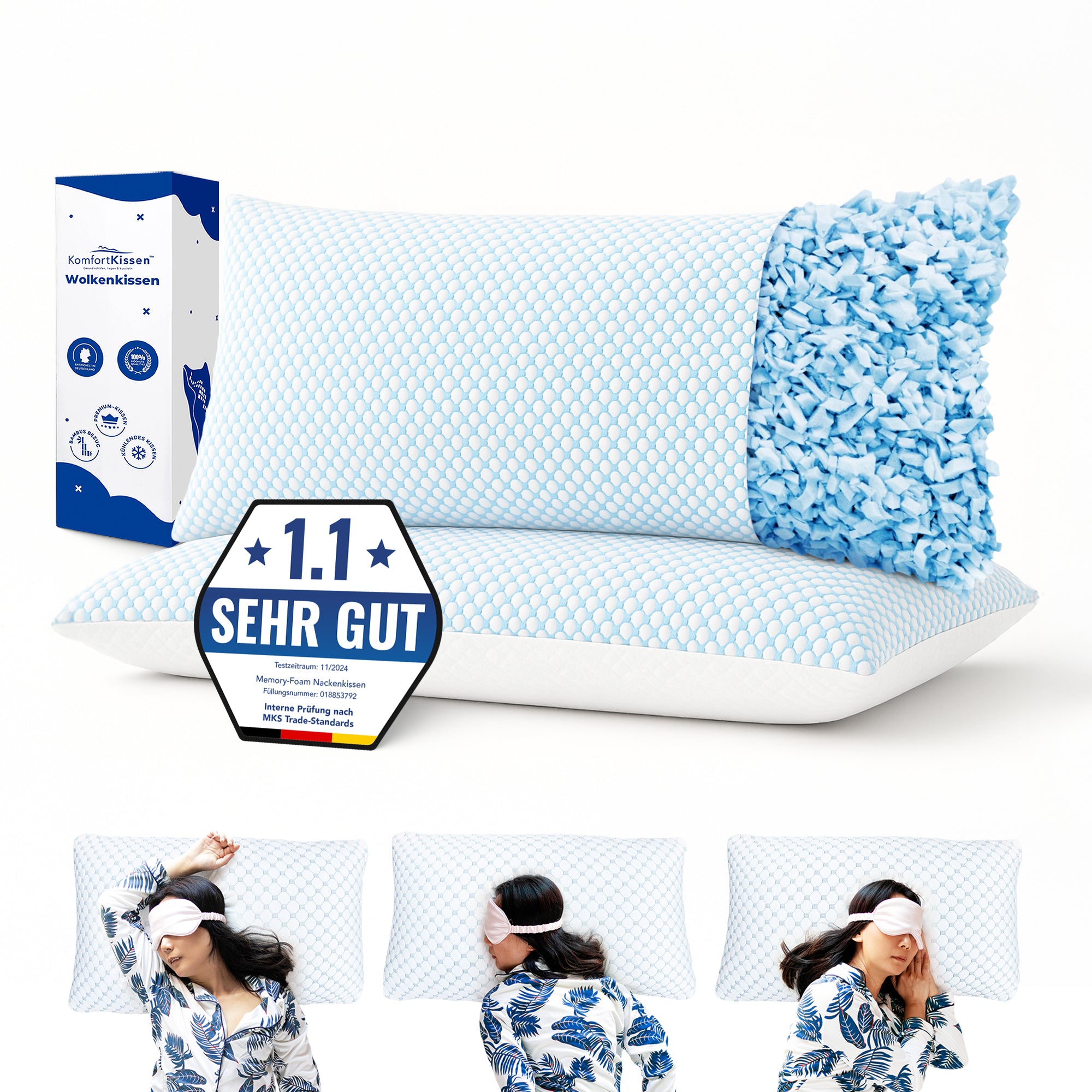 Ergonominen pehmeä tyyny selkä-, sivu- ja vatsa -ratapölkkyille