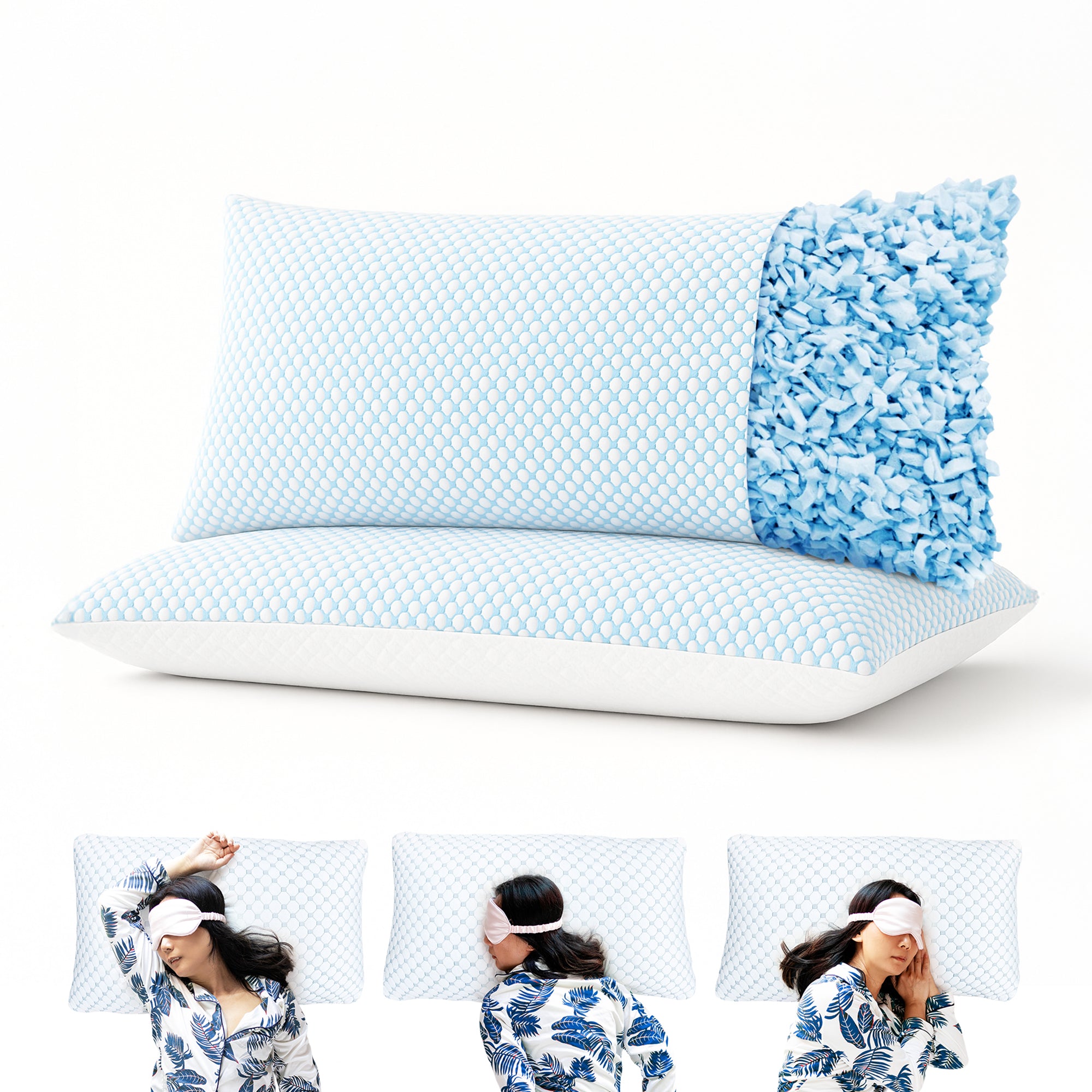Ergonomic cloud pillow – soft pillow for back, side, and stomach sleepers 