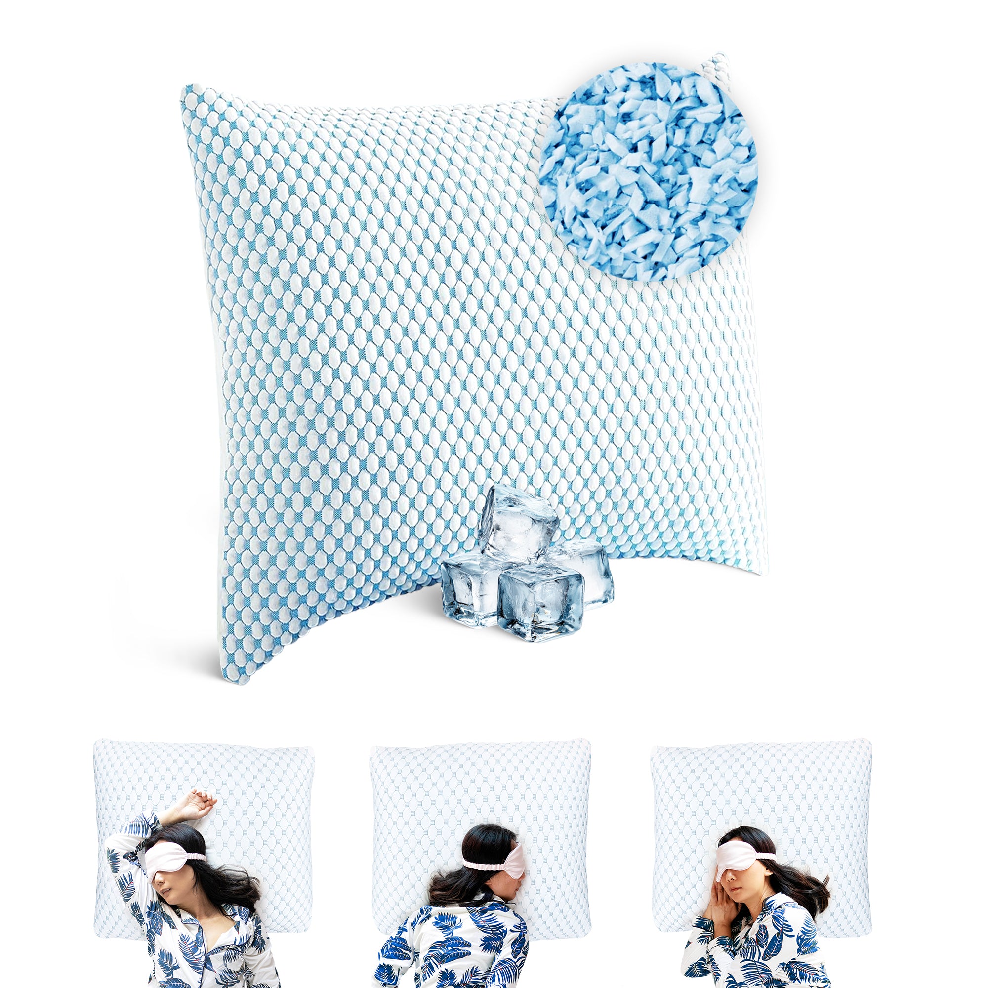 Ergonomic soft pillow for back, side, and stomach sleepers 