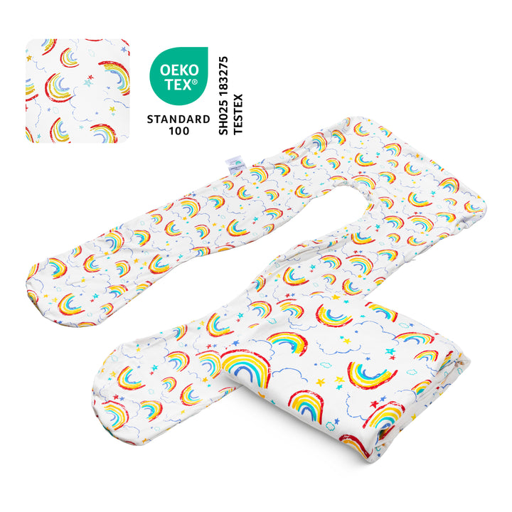 Fodera sostitutiva per cuscino per bambini - Cotone (Arcobaleno) 
