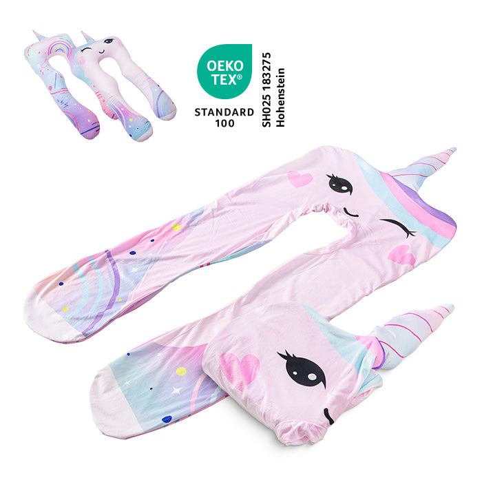 Housse de rechange pour oreiller pour enfants - Micro peluche (Licorne) 