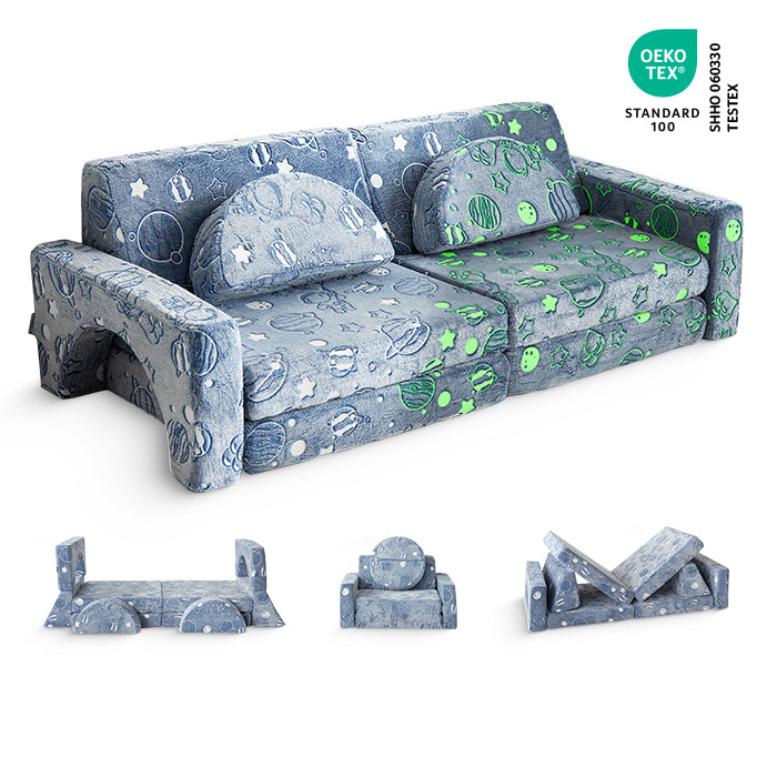 Spielcouch-Sofa für Kinder – 10-teiliges Set für Schlaf- und Spielbereich