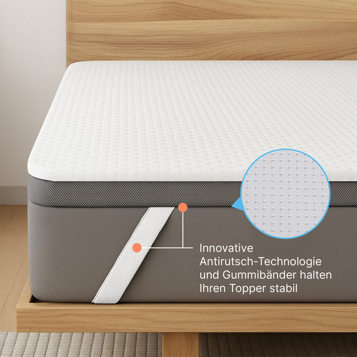 2-in-1 Komfort Topper - Duo Matratzen-Topper mit Gel-Memory-Schaum ...