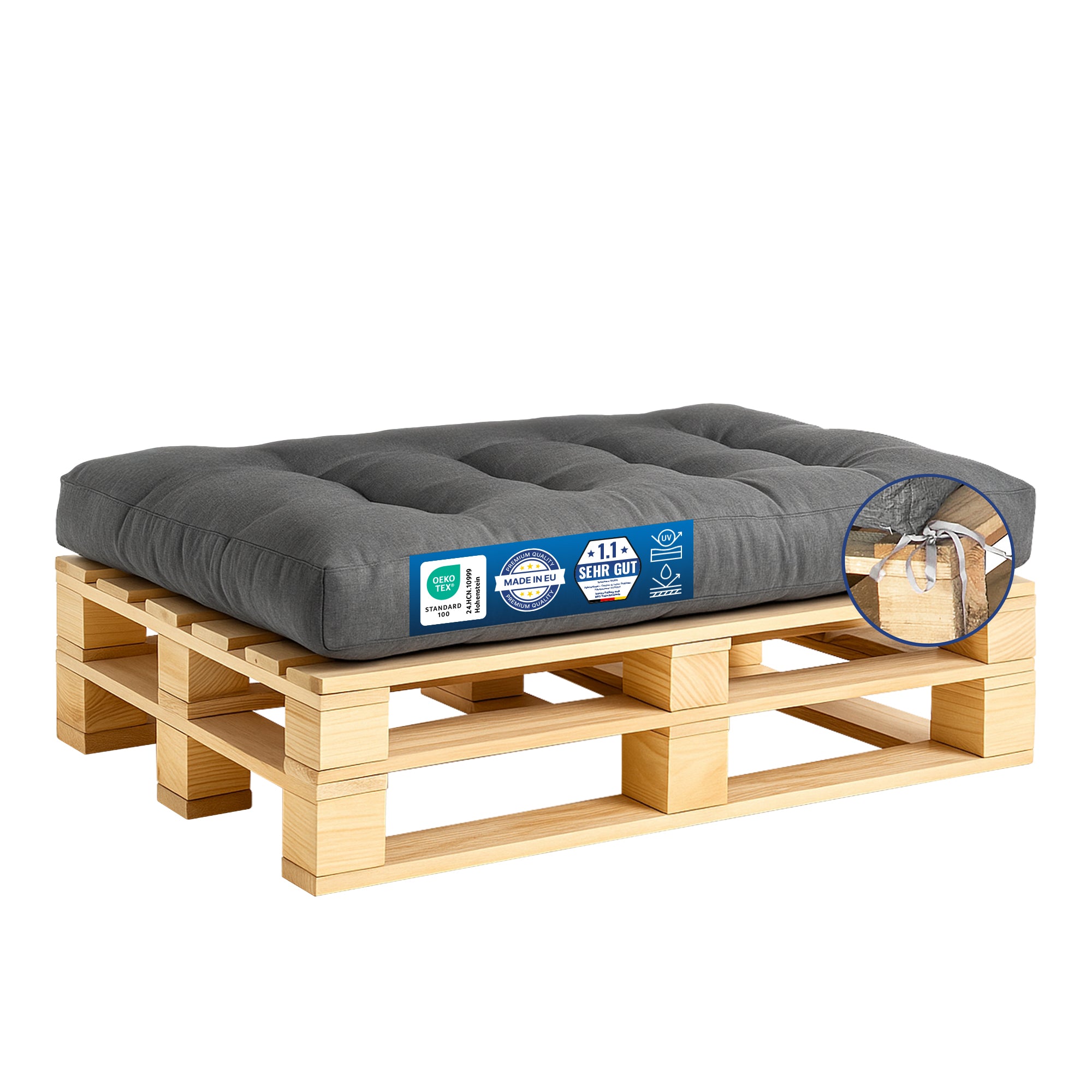 Premium -kuormalavatyyny - ulko- ja sisätilojen tyyny