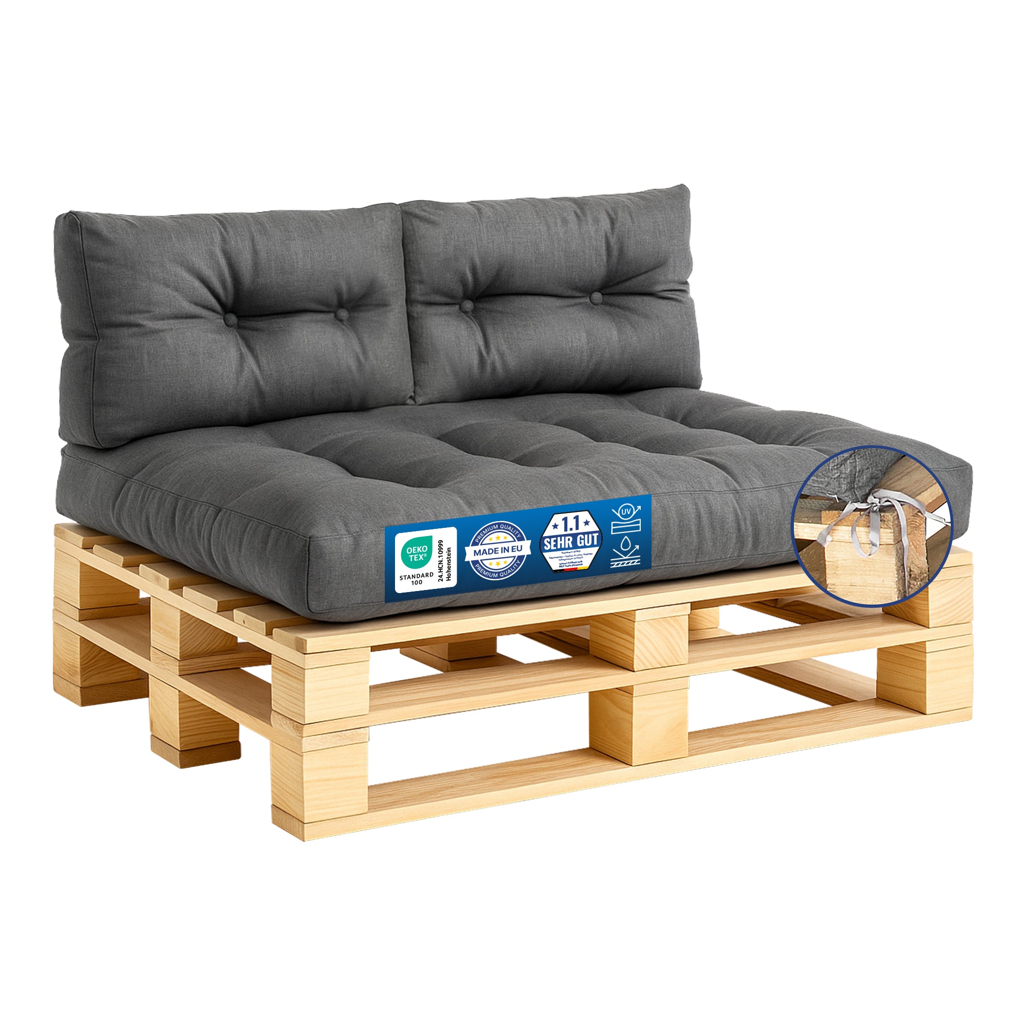 Premium -kuormalavatyyny - ulko- ja sisätilojen tyyny