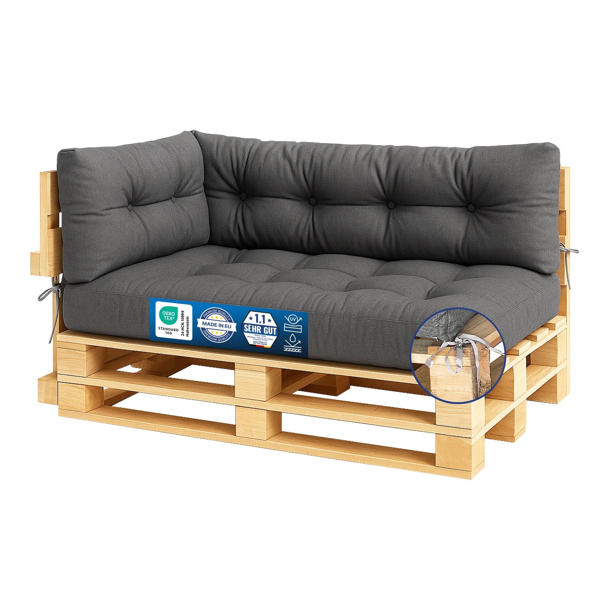 Premium -kuormalavatyyny - ulko- ja sisätilojen tyyny