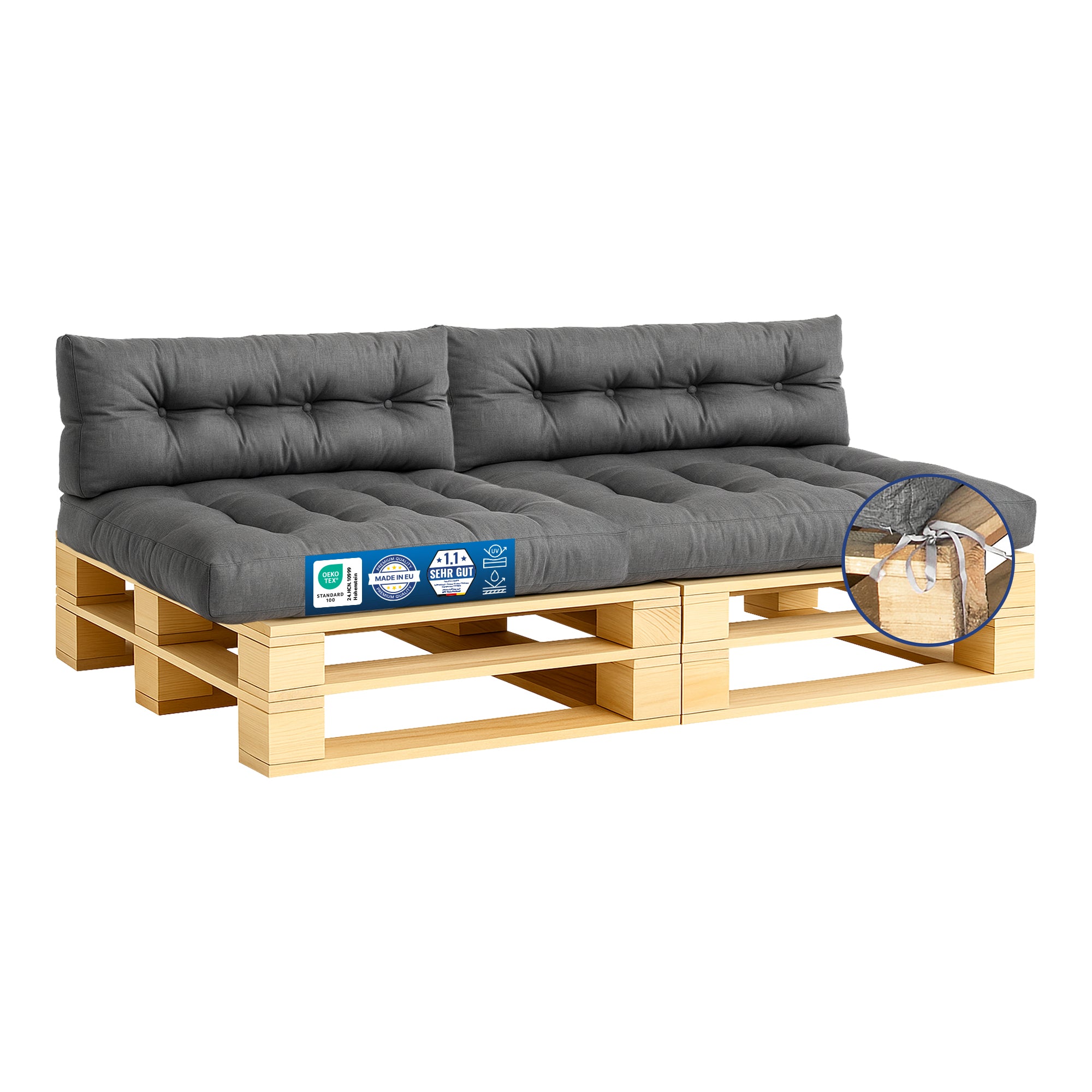 Premium -kuormalavatyyny - ulko- ja sisätilojen tyyny