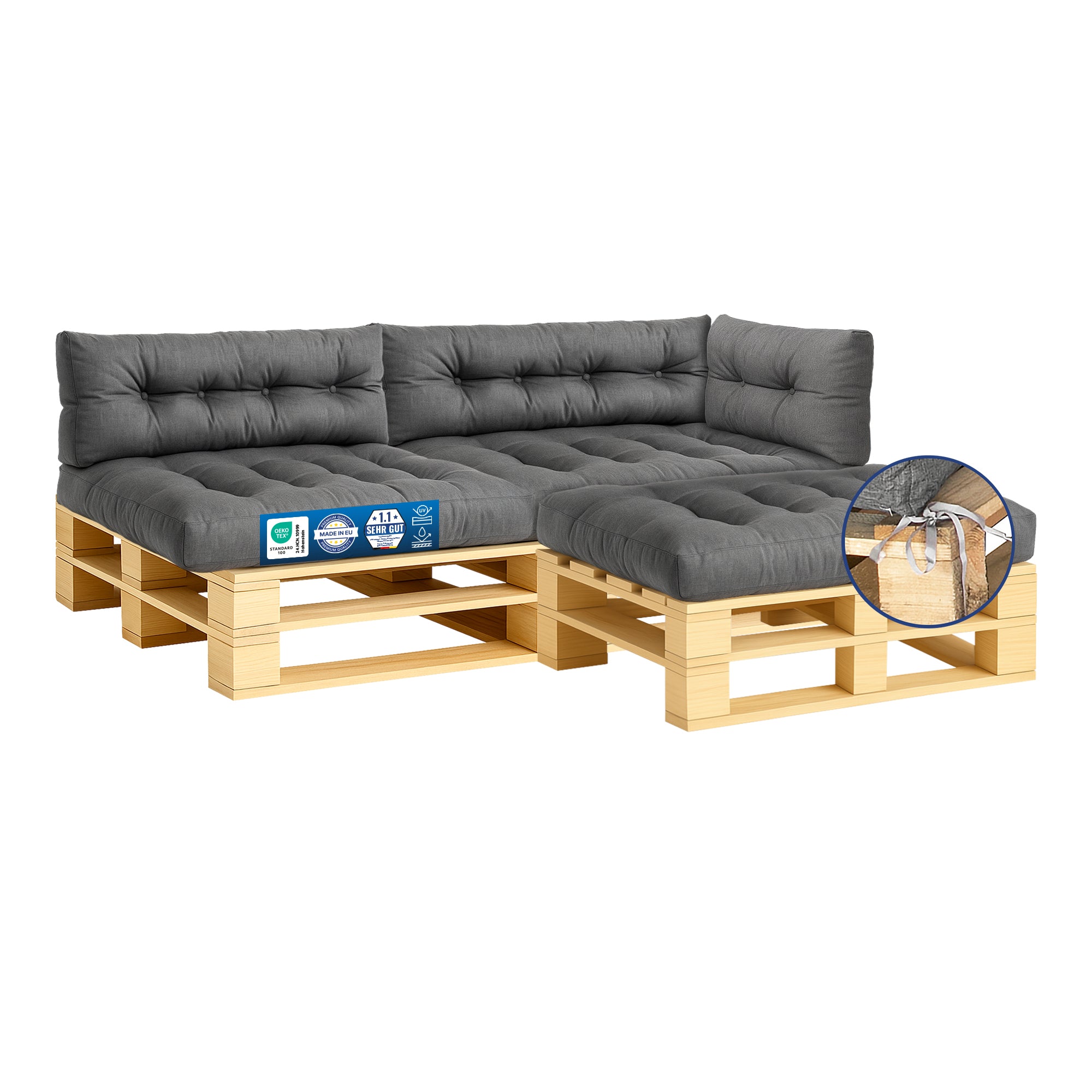 Premium -kuormalavatyyny - ulko- ja sisätilojen tyyny