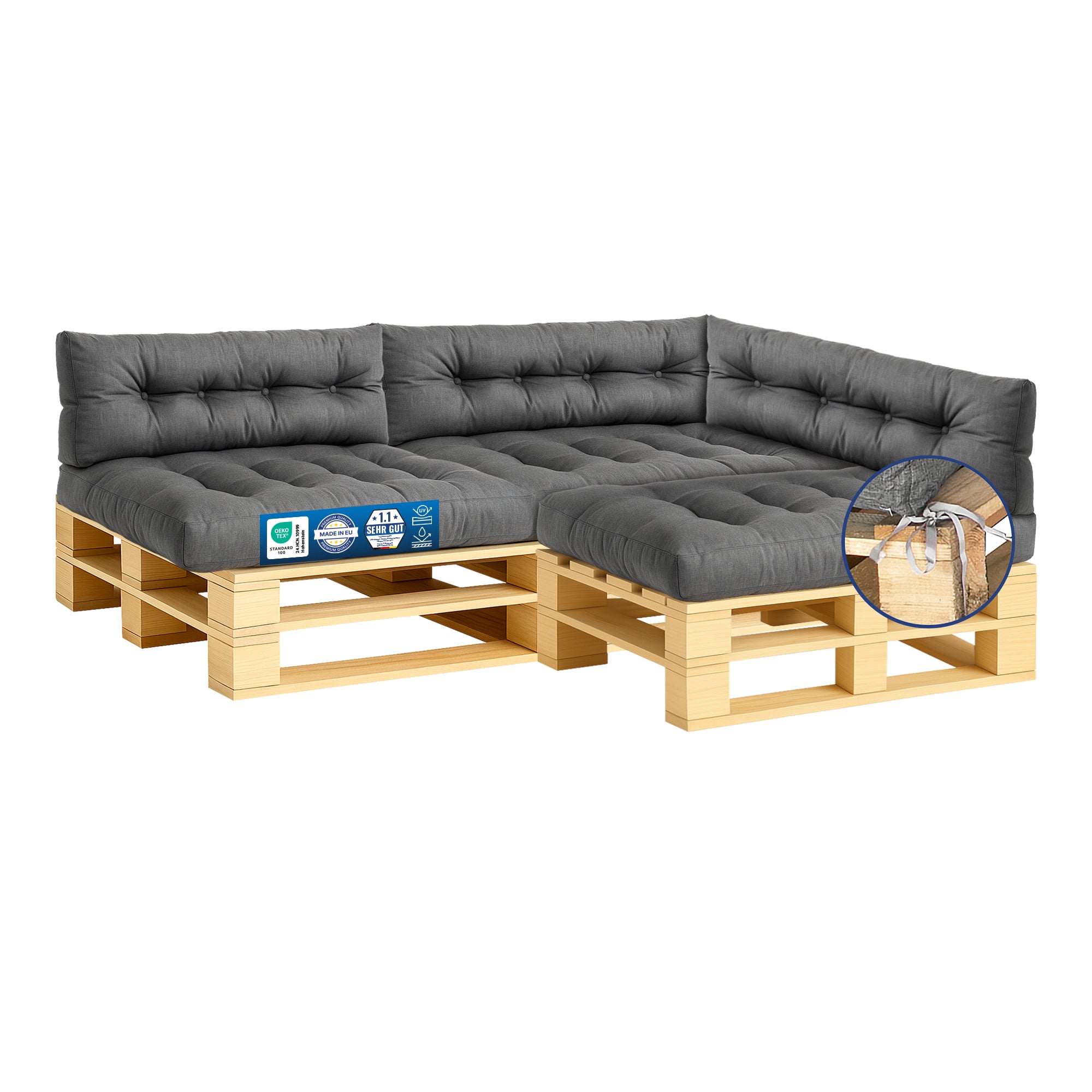 Premium -kuormalavatyyny - ulko- ja sisätilojen tyyny