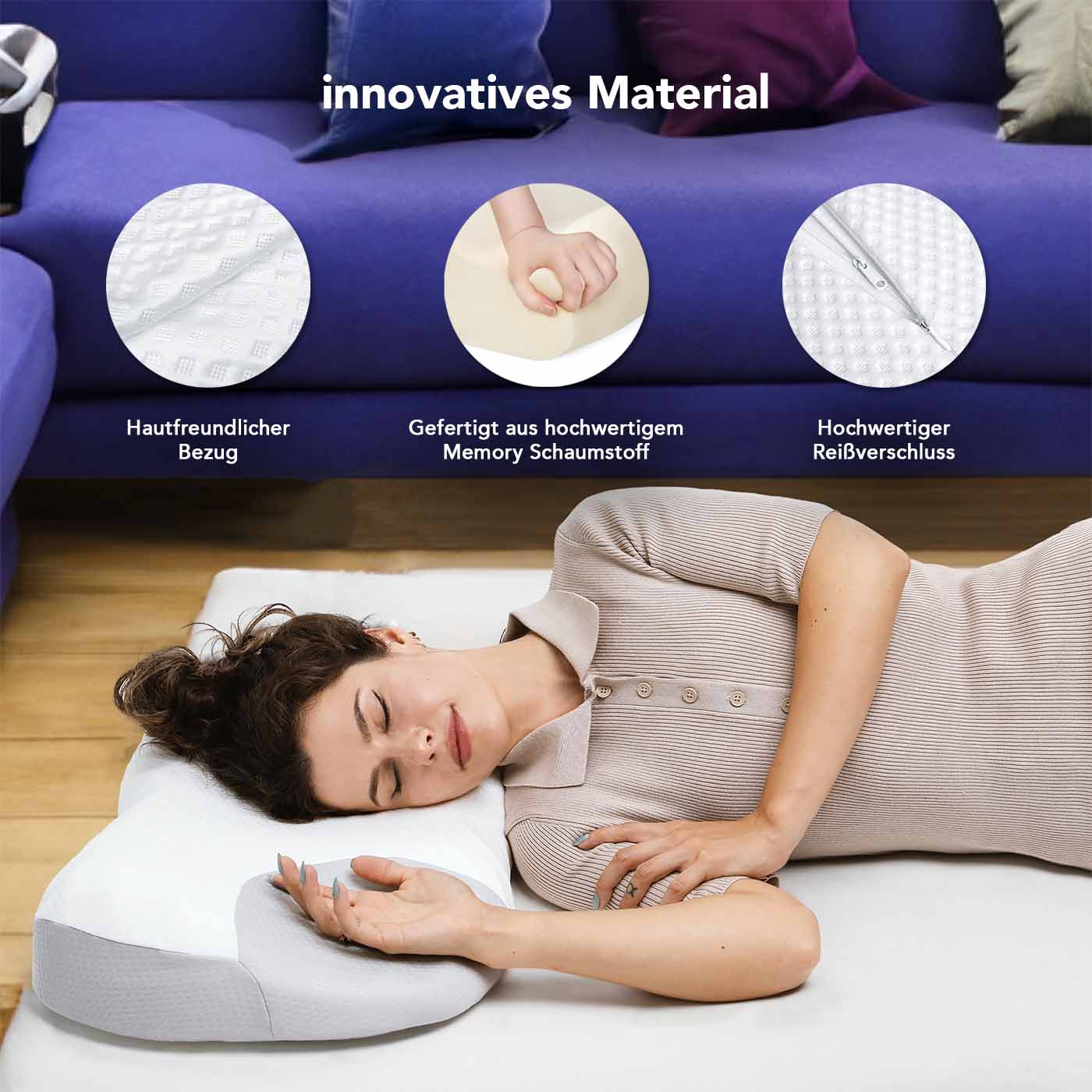 Seiten- und Rückenschläferkissen - KomfortKissen.de