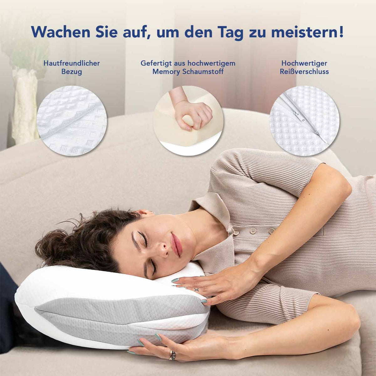 MAKOSAS Comfort Cuscino Salutare Per Bambini Per Dormire A Letto | 4-12 Anni | 2 In 1 Cuscino E Giocattolo | Prodotto In Europa | Cuscino Letto (Unicorno - 9