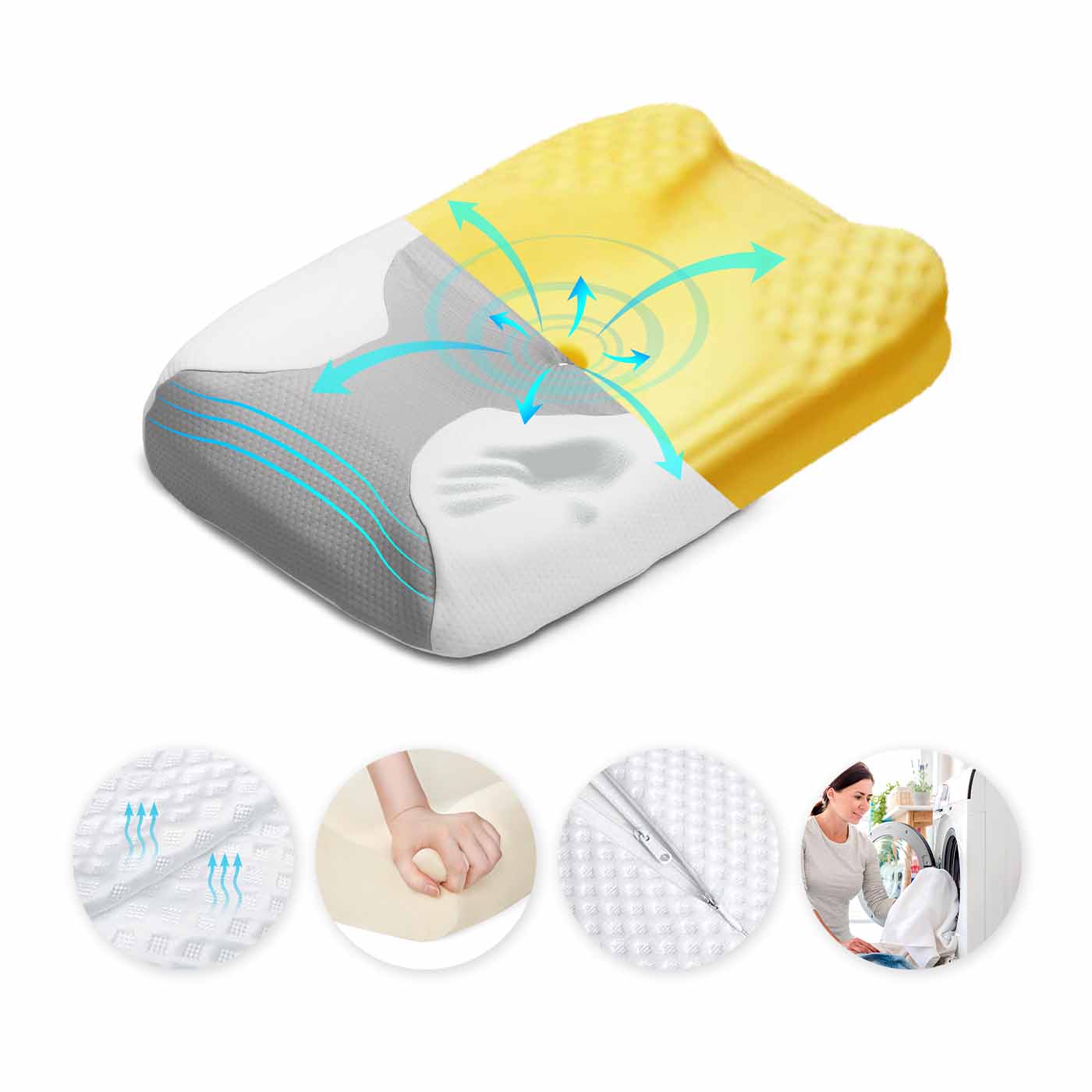 Kontur Kopfkissen - KomfortKissen.de