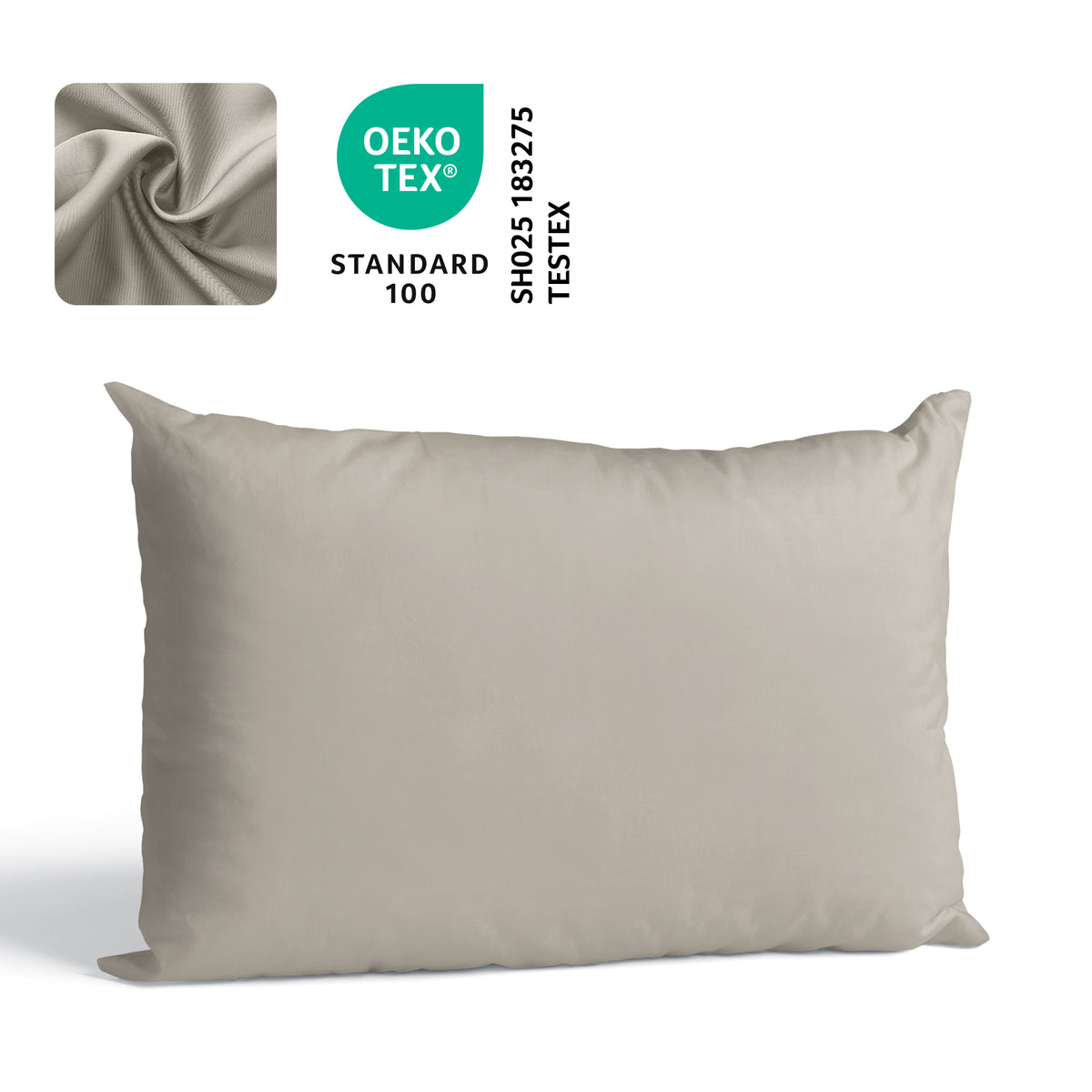 Kopfkissenbezug Baumwolle – 70x50 & 80x80 cm – OEKO-TEX zertifiziert