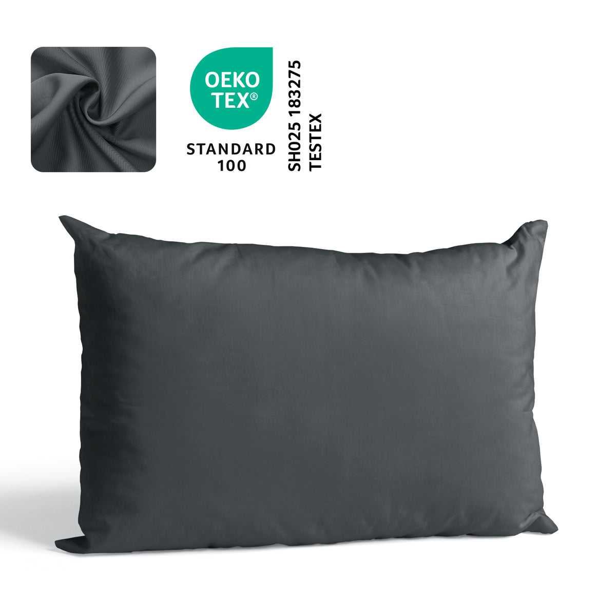 Kopfkissenbezug Baumwolle – 70x50 & 80x80 cm – OEKO-TEX zertifiziert