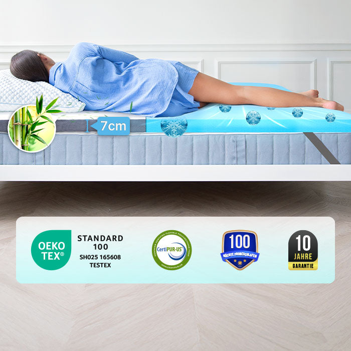 Premium Comfort Topper - Matras-Topper met Gel-Memory-Schuim