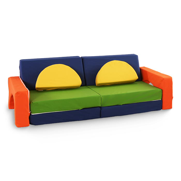 Divano Modulare Componibile Per Bambini Domiqut, 22 Pezzi In Schiuma, Oltre 1000 Combinazioni, Tessuto Velluto Antimacchia, Grigio Scuro