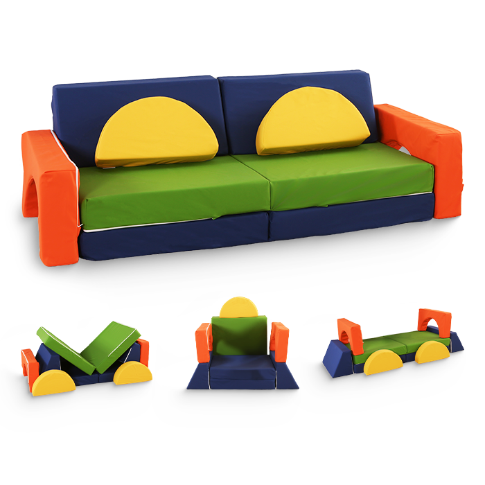 Spielcouch-Sofa für Kinder – 10-teiliges Set für Schlaf- und Spielbereich - KomfortKissen.de
