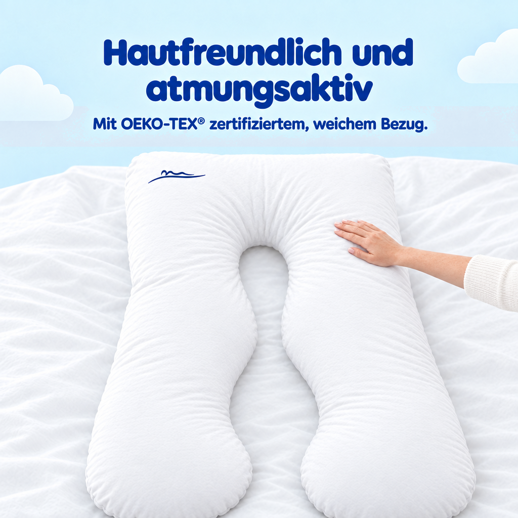 Hautfreundlich und atmungsaktiv – mit OEKO-TEX zertifiziertem, weichem Bezug – Weiß (White)