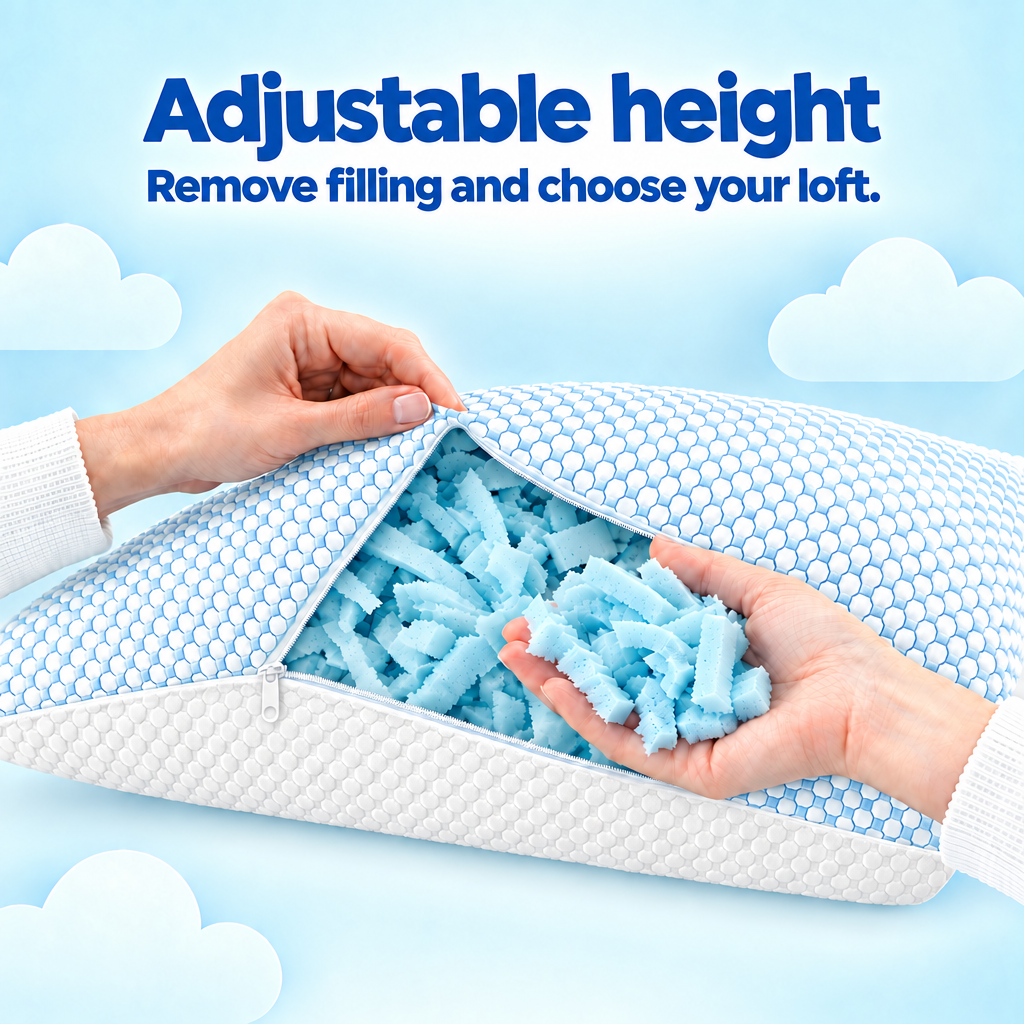 Adjustable height - remove filling and choose your loft