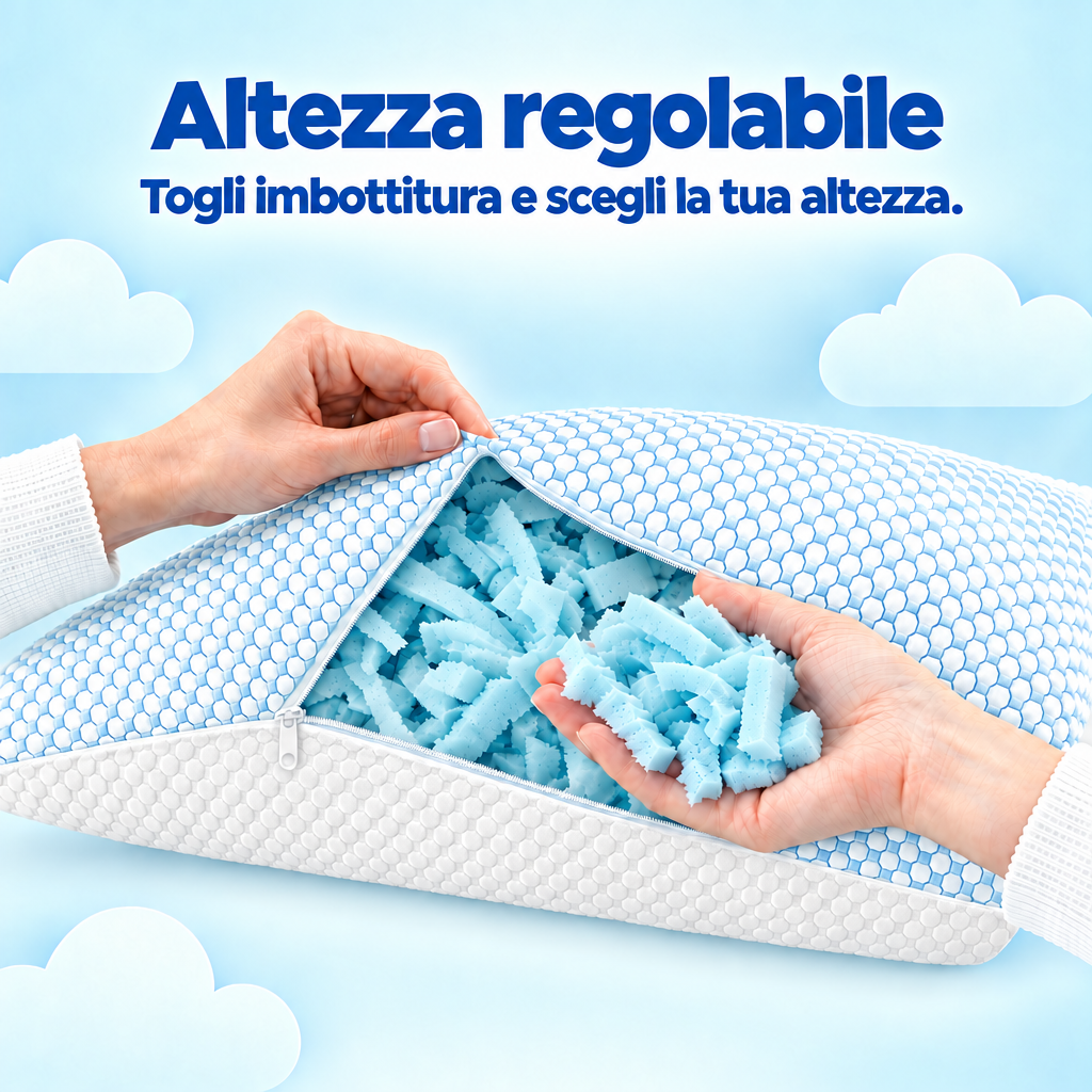 Altezza regolabile - togli imbottitura e scegli la tua altezza
