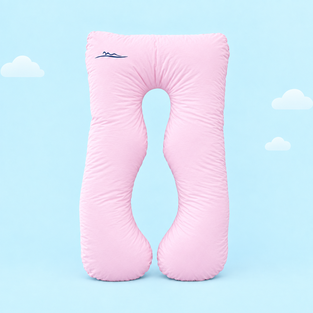 KomfortKissen Premium – ergonomisches U-förmiges Körperkissen 150x100 cm – Rosa (Pink)