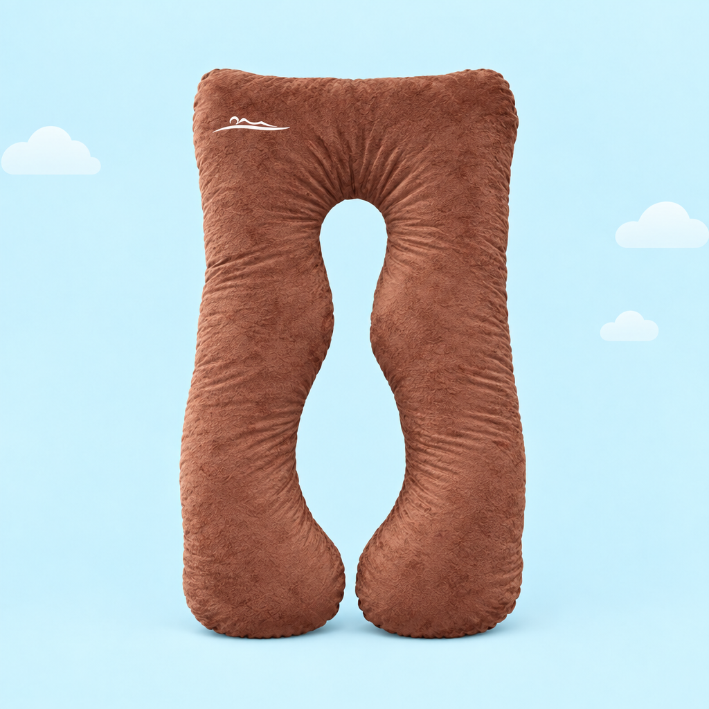 KomfortKissen Premium – ergonomisches U-förmiges Körperkissen 150x100 cm – Braun (Brown)