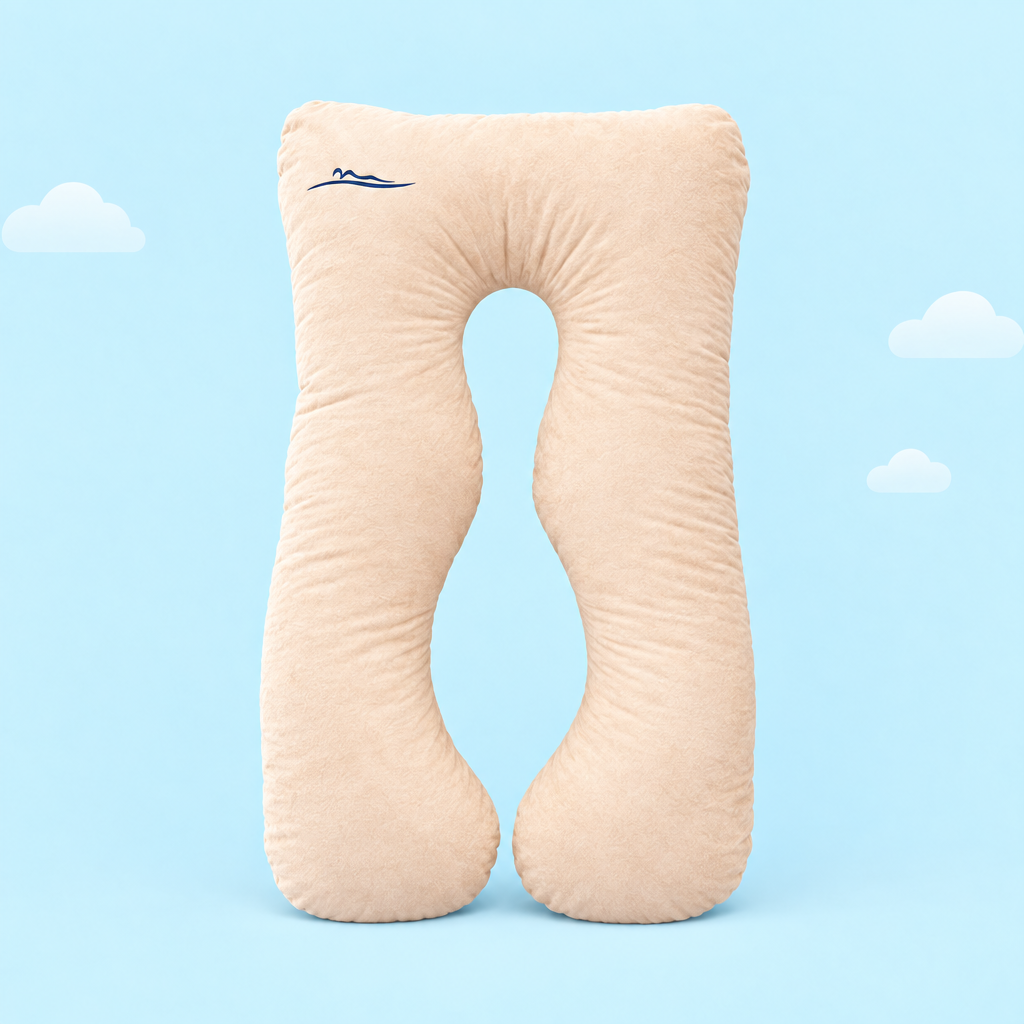 KomfortKissen Premium – ergonomisches U-förmiges Körperkissen 150x100 cm – Pfirsich (Peach)