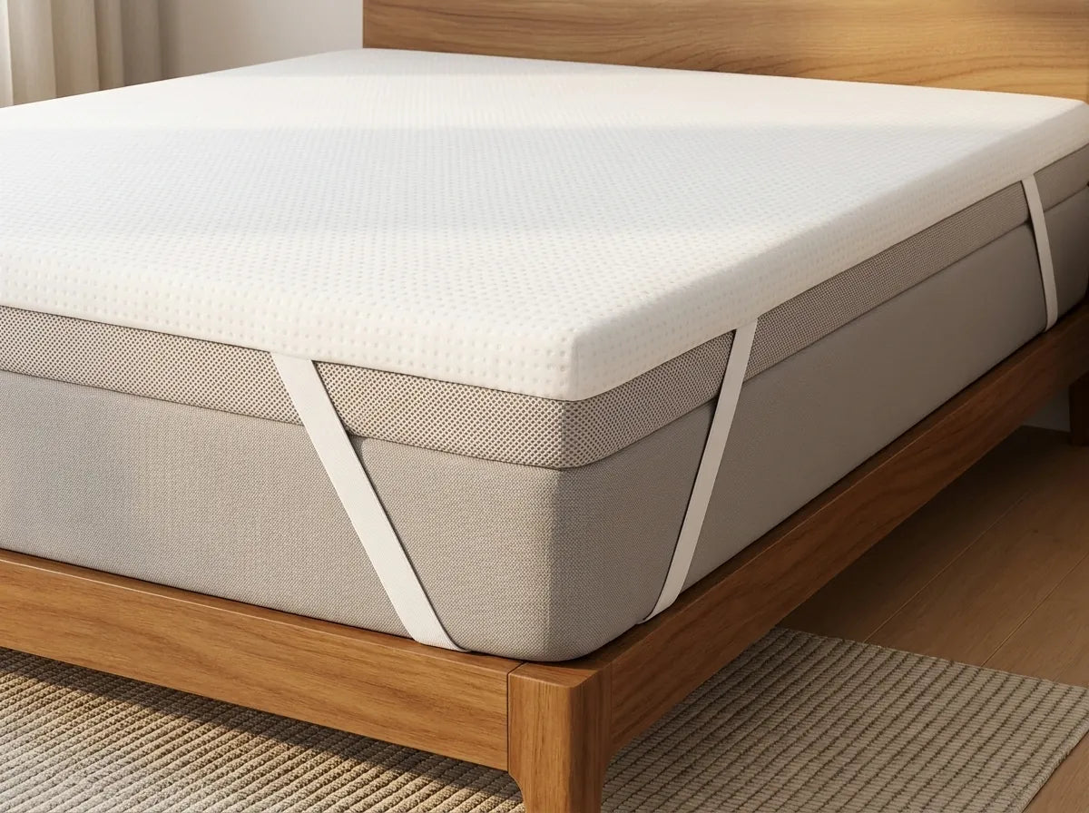 2-in-1 Komfort Topper – SecureFit Eckgurt an der Matratze