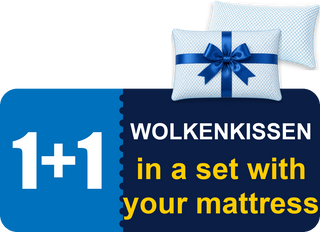 Wolkenkissen 1+1 in a set with your mattress