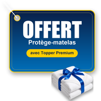 Protège-matelas offert avec le Premium Topper