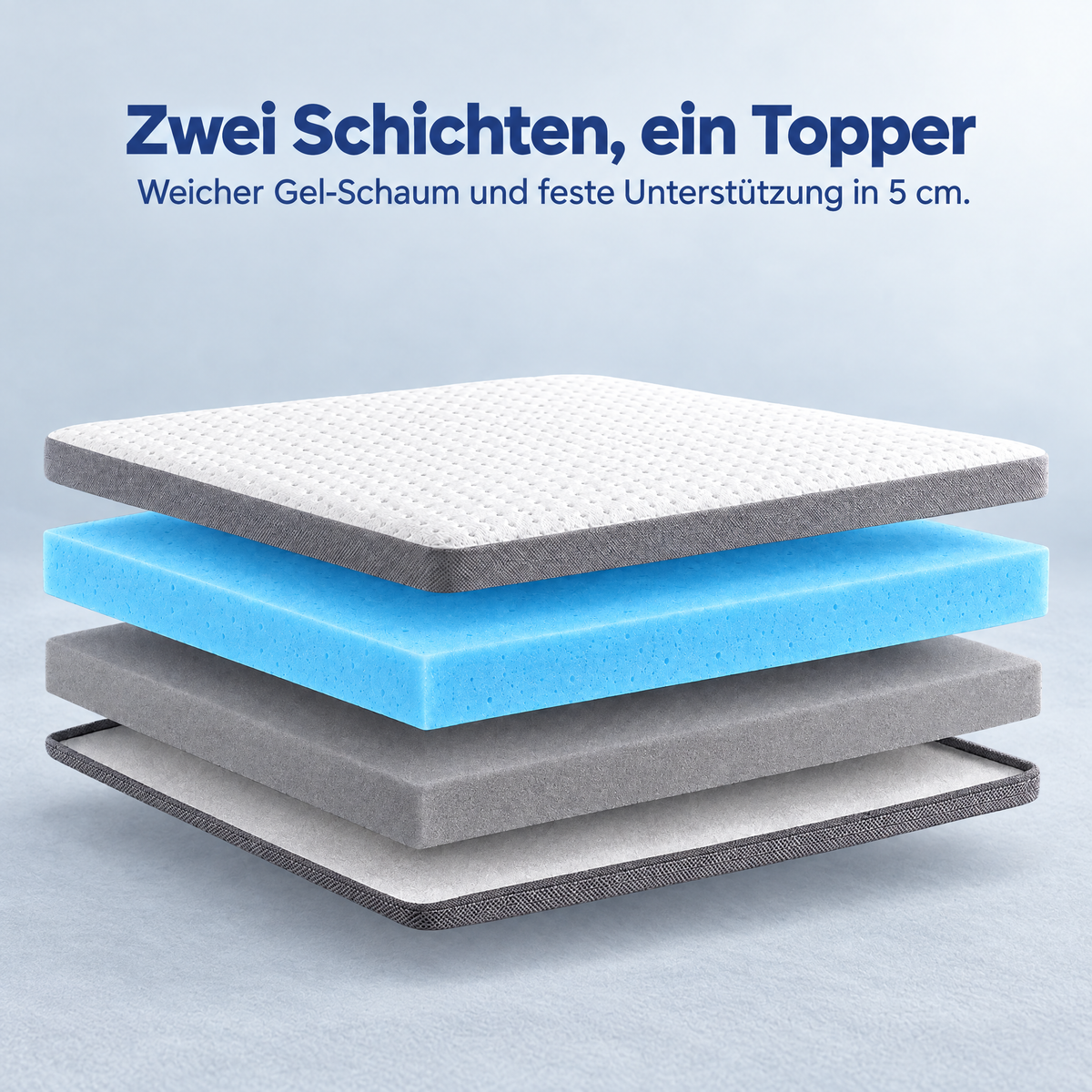 2-in-1 Komfort Topper – Zwei Schichten