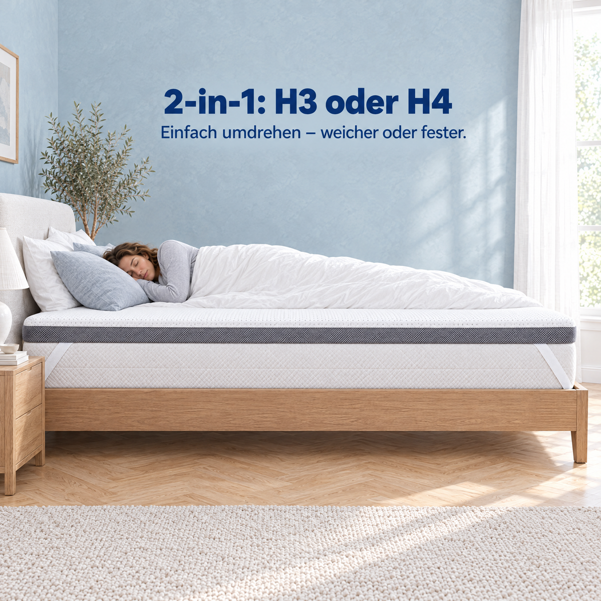 2-in-1 Komfort Topper – Härtegrad H3 oder H4