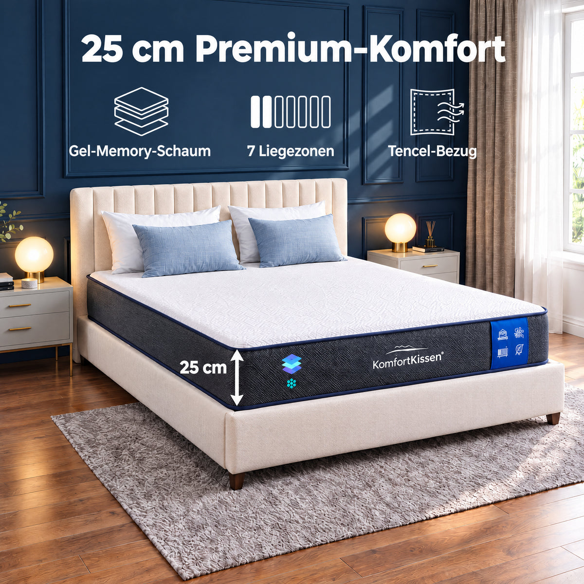 Matelas confort premium à 7 zones