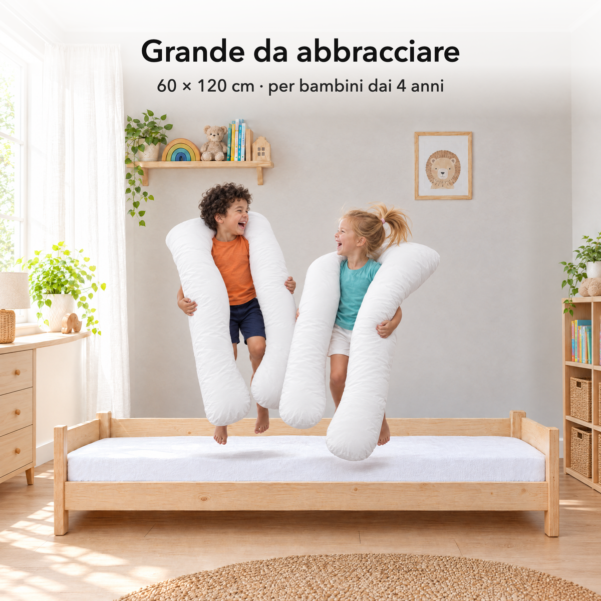 Bianco – Misura 60 × 120 cm a confronto con bambini