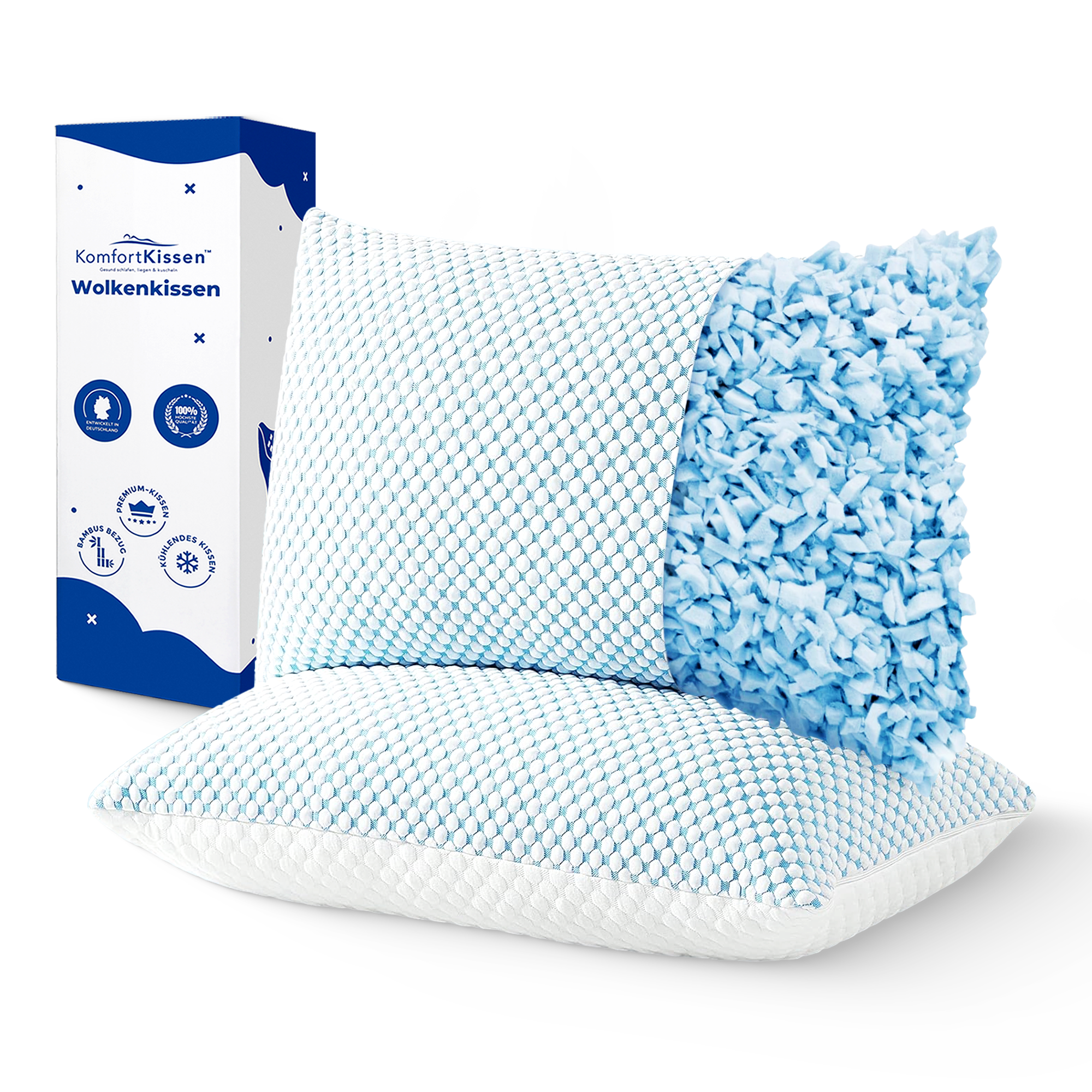 Cloud Pillow - Premium Memory Foam Pillow - Height Adjustable 