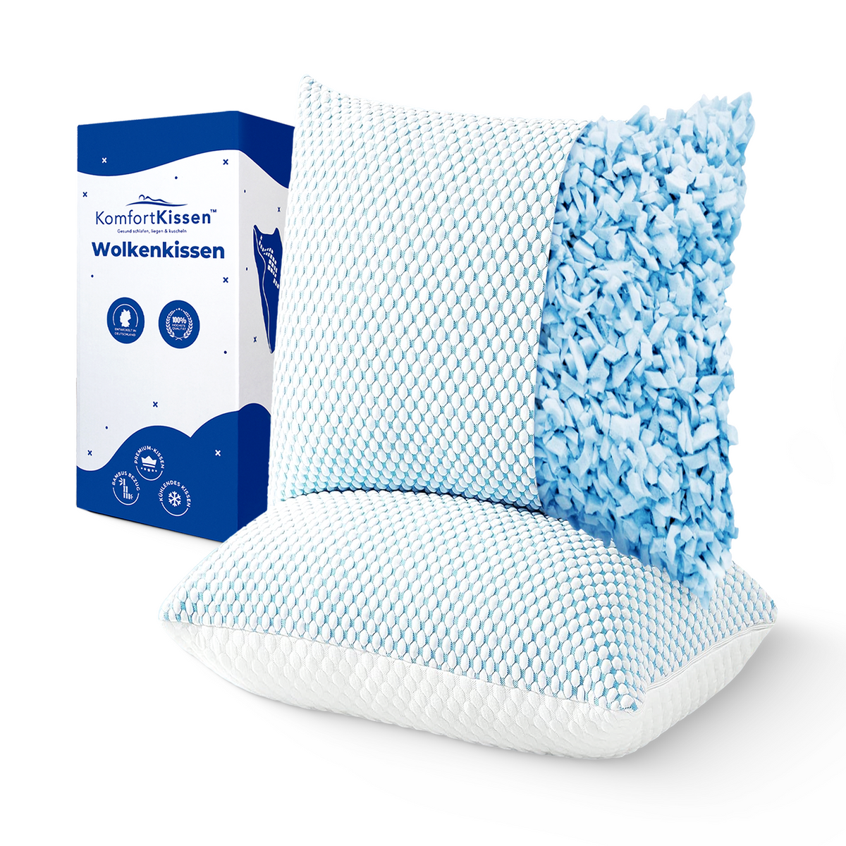 Wolkenkissen packaging with pillow